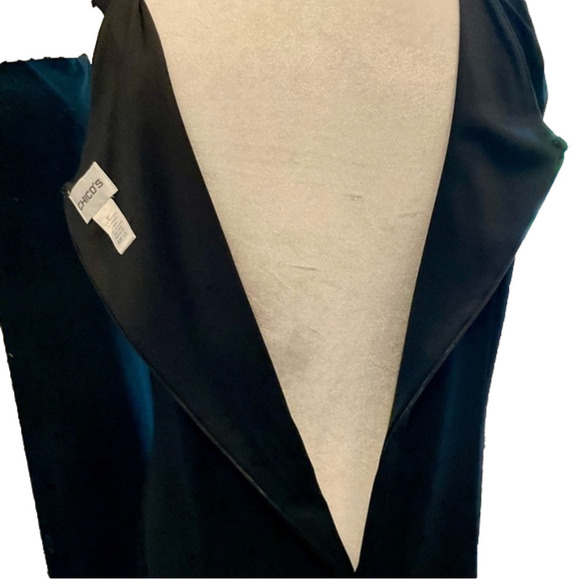 Chico’s sz 1.5 sleeveless black fully lined sheath dress with stretch - Picture 3 of 8